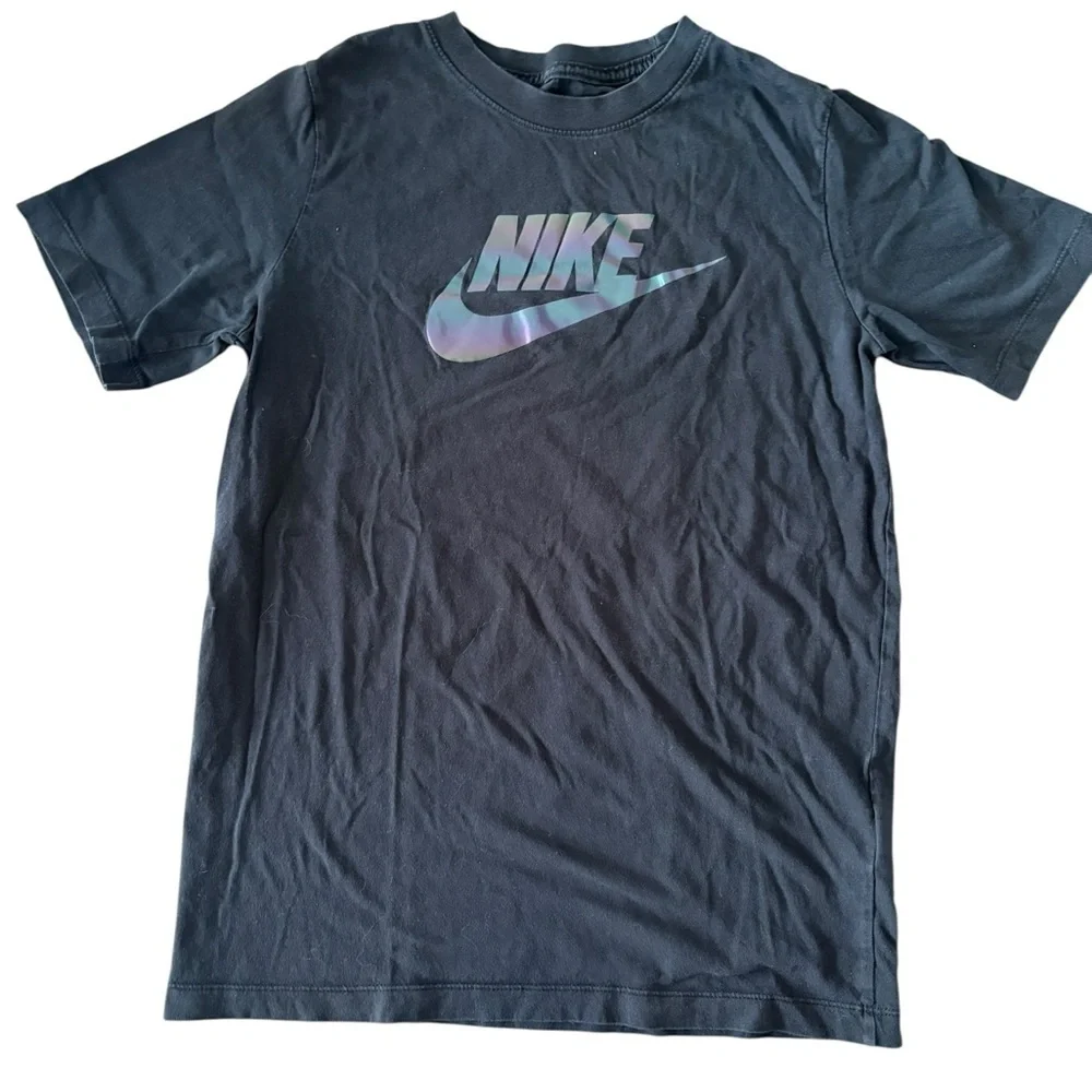 Nike Black Tee with Iridescent Logo